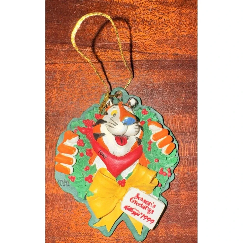 Kellogg's Tony the Tiger Christmas Ornament 1999 Holiday Cereal Mascot Decor